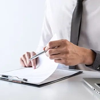 Writing down notes on a document