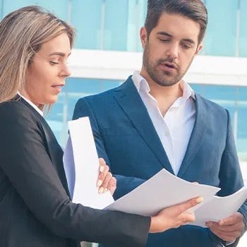 Two people discussing about a C Corporation LLC