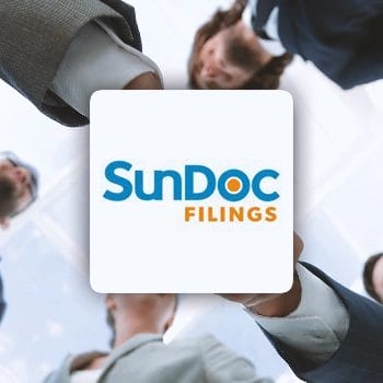 SunDoc logo with business people in the background