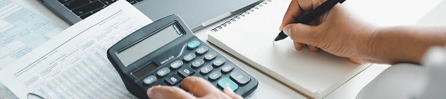 Using a calculator to compute and writing LLC Cost in Washington