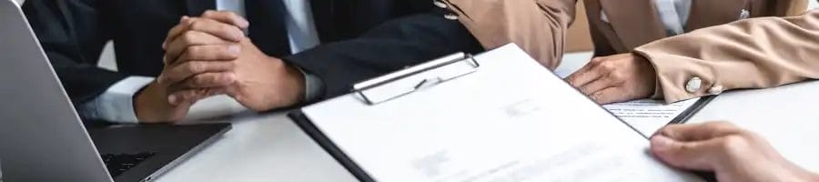Giving someone a notification paper